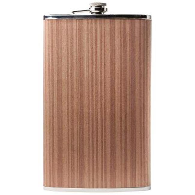 6-Ounce Visol Father and Son Time Stainless Steel Hip Flask Satin Finish Chrome