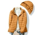 thumbnail image 6 of Women Down Jacket Lightweight ,Quilted Jackets for Women Long Sleeve Zip Up Jacket Coat Loose Fit Puffer Jackets Winter Warm Outwear with Pockets Yellow XL, 6 of 6