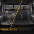 thumbnail image 5 of Cat Flexfit Gray Rear Seat Cover for Car – Durable Canvas & Mesh Design 60/40 Split Bench Protector for Cars, Trucks & SUVs – Back Seat Cover for Rear Bench – Interior Car Accessory, 5 of 9