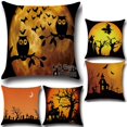 thumbnail image 4 of Funda De Cojín De Lino Cuadrado Funda De Almohada Funda De Tiro Decoración De Sofá Casero De Halloween Zulema  Funda de almohada, 4 of 5