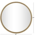 thumbnail image 3 of DecMode 47" x 47" Brown Carved Leaf Wall Mirror, 3 of 7
