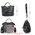 thumbnail image 2 of PAKFIEKS Women Nylon Handbag Anti-theft Casual Lightweight Travel Shopping Shoulder Bag Waterproof Crossbody bag (Black Camo), 2 of 7
