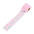 thumbnail image 2 of Rollo de tul de 10 yardas, lentejuelas bordadas, flores, cinta de malla, accesorios decorativos para manualidades, rosa oscuro, 2 of 12