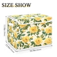 thumbnail image 3 of Storage Box With Lid 16.5x12.6x11.8In Foldable Stacked Household Storage Box Lovely Big Yellow Roses, 3 of 7