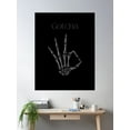 thumbnail image 2 of Skeleton Hand "Okay/Gotcha" Symbol Poster Wall Art, Modern Wall Decor For Living Room Bedroom, 8x12 UNFRAMED, 2 of 3