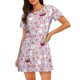 thumbnail image 1 of Fotbe Easter Rabbit Bata de Dormir para Mujer con Estampado, Camisón de Algodón de Manga Corta, Ropa de Dormir Casual, 1 of 6