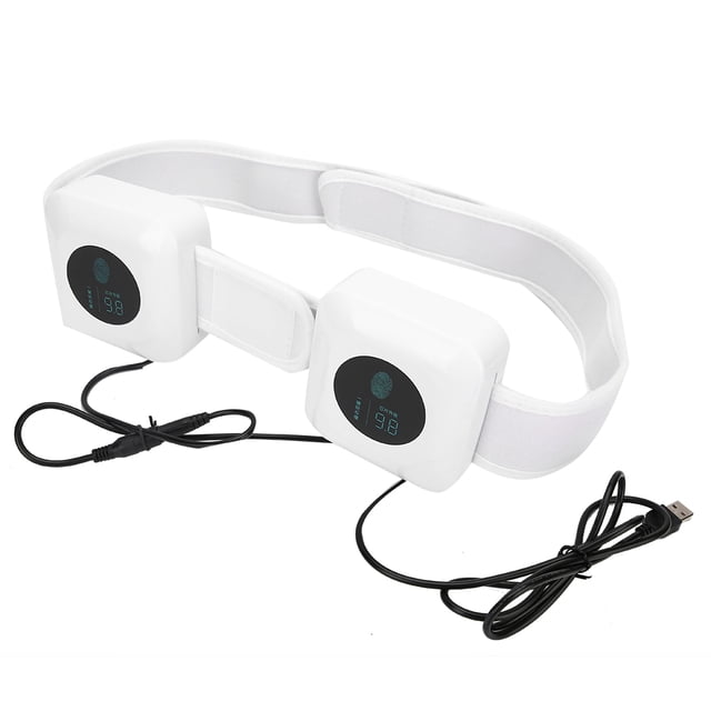 Cinturón adelgazante Máquina para perder peso con vibración USB de doble motor para cintura, pierna, brazo, blanco