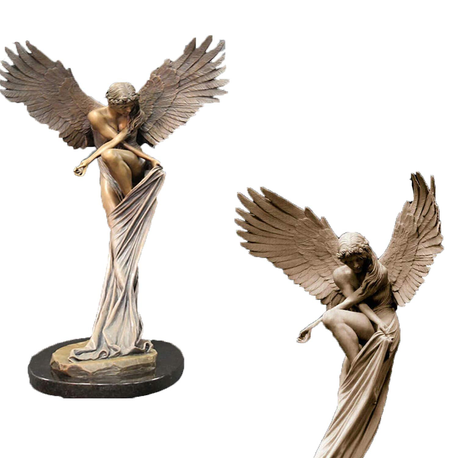 Angel Statue Sculpture Figures Home Garden Outdoor Large Vintage Wings Décor 