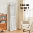 thumbnail image 3 of 4 Panel Pegboard Display with 16 Hooks, Wooden Room Divider Wall and Folding Privacy Screens, Privacy Dividers for Rooms, Pegboard Room Divider, Jewelry Store, Retail Store, Bedroom, White, 3 of 18