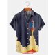 thumbnail image 2 of Camisa hawaiana de verano 2024 para hombre, nueva camiseta con estampado de cohetes, blusa de manga corta, diseño original informal, ropa para hombre, 2 of 4