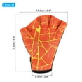 thumbnail image 2 of Uxcell Webbed Swimming Aquatic Gloves Printing Water Resistance Training Gloves Orange 2Pairs, M, 2 of 6