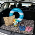 thumbnail image 2 of Binienty Leopard Print Bow Rear Cargo Liner, Anti-Slip Scratch Resistant Trunk Protector Mat, Universal 29" x 39" Stylish Vehicle Interior Accessory for Most Sedans SUVs Wagons, 2 of 7