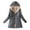 #02 Gray, variant on Womens Puffer Down Jacket Winter Fleece Lined Jackets Warm Faux Fur Long Coat Ladies Quilted Zip Puff Coats Waterproof Padded Overcoat Outdoor Ski Hiking Thicken Outwear with Pockets