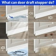 thumbnail image 7 of 2 Pack Door Draft Stopper for Bottom of Door - 2"W x 78"L Under Door Sweep, Blocks Cold Air, Noise, Light & Bugs - for Exterior/Interior Doors, Weather Stripping Seal (White), 7 of 7
