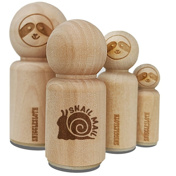 Snail Mail Rubber Stamp for Scrapbooking Crafting Stamping - Mini 1/2 Inch