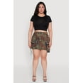thumbnail image 2 of Womens Plus Size Daisy Acid Wash Cargo Pocket Denim Mini Skirt, 2 of 5
