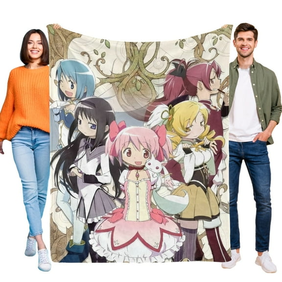 Throw Blanket for Puella Magi Madoka Magica Soft Warm Bed Couch Flannel Blanket for Kids Boys Girls Gifts Home Decor 30x40 Inch