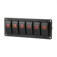 thumbnail image 4 of Interruptor basculante, panel de interruptor basculante de 6 posiciones de 12-24 V, panel de interruptor LED de 6 posiciones, rendimiento finamente ajustado, 4 of 9