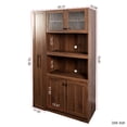 thumbnail image 6 of Kitchen pantry cabinet with multi-functional pull-out multi-tier storage shelf,Farmhouse Storage Cabinet with 4 Doors,Pantry Organizers for Kitchen,Dining Room, Brown, 6 of 9
