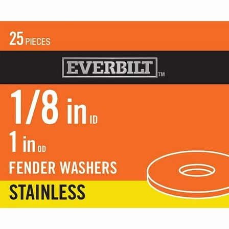 1/8 In. X 1 In. Stainless Fender Washer (25-Pack)