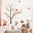 thumbnail image 1 of decalmile Calcomanías de pared de bosque Animales Árbol Búho Zorro Ciervo Pegatinas de pared Dormitorio infantil Bebé Guardería Decoración de pared, 1 of 5