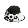 thumbnail image 1 of Chic Headwear 1920s Flapper Loop Flax Fabric Hat - Black/White, 1 of 1
