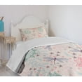 thumbnail image 4 of Ambesonne Colorful Quilted Bedspread Set 2 Pcs, Bohem Dragonfly, Twin Size, Multicolor, 4 of 6