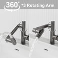 thumbnail image 5 of 360° Rotating Bathroom Faucet with Digital Temperature Display & 3 Spray Modes, Single Handle Sink Faucet with Anti-Skid Switch for Family Safety and Easy Cleaning, 5 of 8
