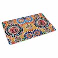 thumbnail image 4 of Colorful Boho Door Mat Indoor Outdoor, Watercolor Abstract Geometric Non Slip Welcome Mat with Rubber Backing, Absorbent Fabric Front Door Mats Entryway Rug for Home Patio Entrance 20"x31.5", 4 of 9