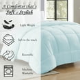 thumbnail image 3 of Sweet Home Collection, All Season Reversible Hotel Down Alternative Duvet Insert, Full - Light Blue/Aqua, 3 of 4