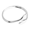 thumbnail image 2 of Anillo de abrazo de plata de ley S925, anillo de abrazo ajustable abierto, joyería para parejas y amantes, 2 of 5