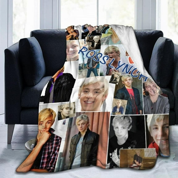 Ross Lynch Super Soft and Comfortable Flannel Throw Blankets Camping Blanket Beach Blankets for Decoration Bedroom Living Room Yoga