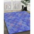 thumbnail image 2 of Ahgly Company Indoor Round Patterned Sky Blue Dress Blue Area Rugs, 4' Round, 2 of 6