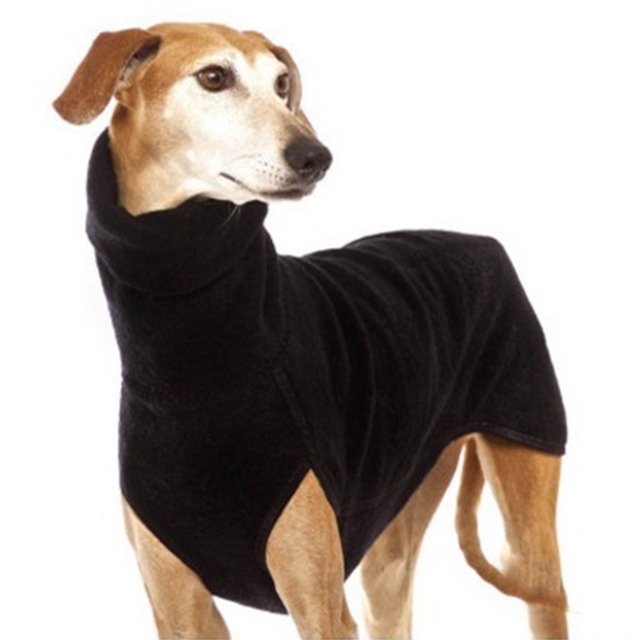 Billuyoard Suéter de invierno con cuello alto para perros grandes, chaqueta duradera y elegante para perros grandes Ropa para mascotas negro SG