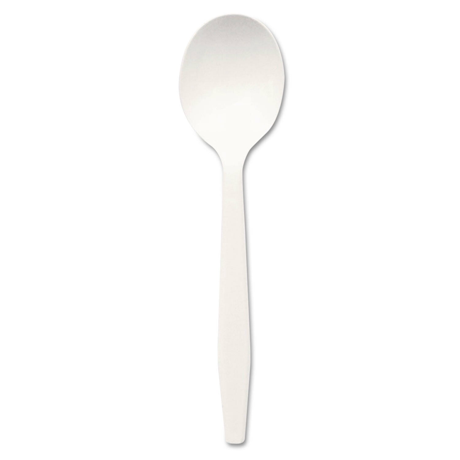 Dixie Plastic Cutlery Mediumweight Soup Spoons White 1000/Carton PSM21