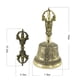 thumbnail image 4 of Juego de meditación budista tibetana, campanas de cobre con maja Vajra Los 7.8cm, 4 of 9