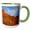 Green/White, variant on 3drose, Fisher Towers in Evening Light Near Moab, Utah, Usa - Us45 Cha0293 - Chuck Haney, 11oz Two-tone Green Mug