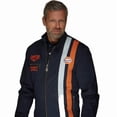 thumbnail image 2 of GrandPrix Originals Men's Roadmaster Cotton Jacket - Navy/Sand, 2 of 5