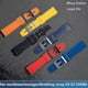 thumbnail image 2 of Correa De Reloj De Silicona De Goma Natural Suave 20 Mm 22 Mm 24 Mm Correa De Reloj Colorida para Superocean Navitimer/Avenger/Breitling Correa-Azul Oscuro-con Hebilla Negra, 2 of 5