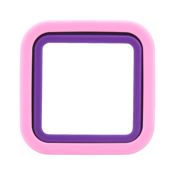 Cinturón de acero inoxidable protector de mano dibujos animados amor estrella de cinco puntas redondo sándwich corte tostada corte pastel molde herramienta para hornear (cuadrado (rosa+púrpura))