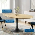 thumbnail image 5 of Modway Lippa 78" Oval Wood Grain Dining Table in Black Natural, 5 of 7