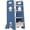 Mist Blue, variant on i-POOK Toddler Standing Tower, Montessori Kids Step Stool with 3 Levels Adjustable Height, Wooden Kitchen Stool Helper with Removable Safety Bars, Mist Blue
