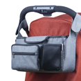 thumbnail image 3 of Bolso para cochecito de bebé (negro), suministros para bebés de gran capacidad, con 2 portavasos para bebés, se usa para pañuelos húmedos, pañales, teléfonos móviles, juguetes y como bolso portátil, 3 of 5