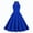 A01-Blue, variant on JGGSPWM Womens Solid Lace Patchwork Dress Halter Neck Sleeveless Dress Vintage Dress Ball Party A-line Dresses Wine M