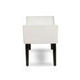 thumbnail image 4 of Baxton Studio Tamblin Modern and Contemporary White Faux Leather Upholstered Large Ottoman Seating Bench, 4 of 5
