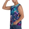 thumbnail image 3 of Fotbe Underwater Turtle Dolphin Octopus Men's Camiseta sin Mangas Estampada para Hombres, Playera Casual para Gimnasio, Entrenamiento, Playa-Small, 3 of 7