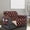 Bloomingdale Brown/Cream, variant on Elegant Comfort Quilted Sofa Cover, Water Resistant Slipcover Furniture Protector, Washable Couch Cover with Non Slip, Bloomingdale Wing Chair, Burgundy/Black
