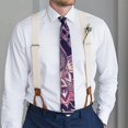 thumbnail image 3 of Classic Abstract Geometric Necktie - Wrinkle-Free Satin Formal Tie for Prom & Business (58.3"), 3 of 5