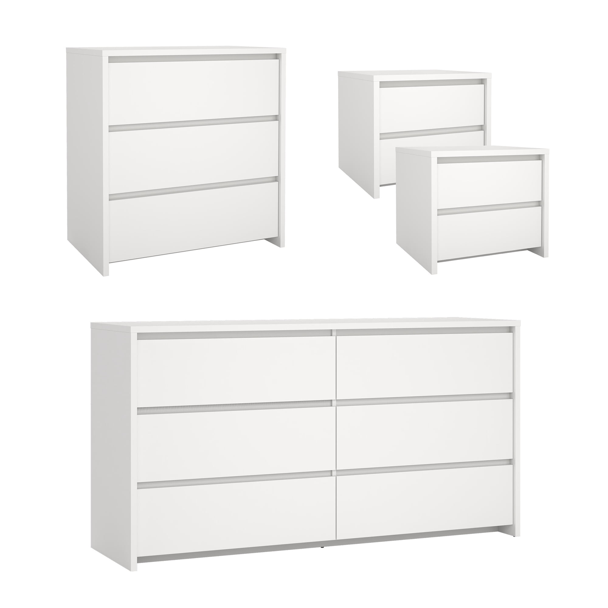Tvilum Next 4-Piece Bedroom Set for Adults White