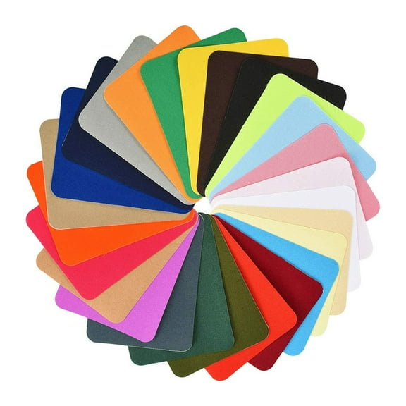 52 PCS Ultra thin Iron On Patches, Iron-on or Sewing, Decoration Patch, No-Sew Shades Patches for Clothing Jeans, Pants, Jeans, Jackets,26 Colors, 2 PCS Per Colors (12.5 x 9.5cm)